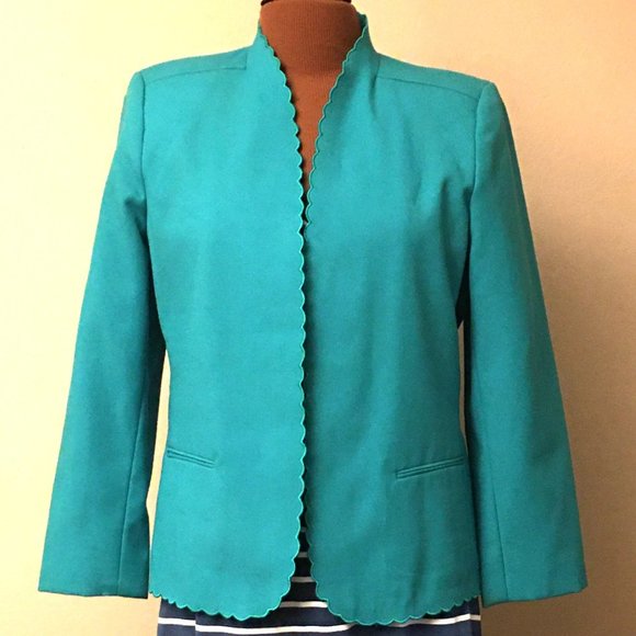 SASSON Blazer with Scalloped Edging | Vintage 1980s - Picture 2 of 12